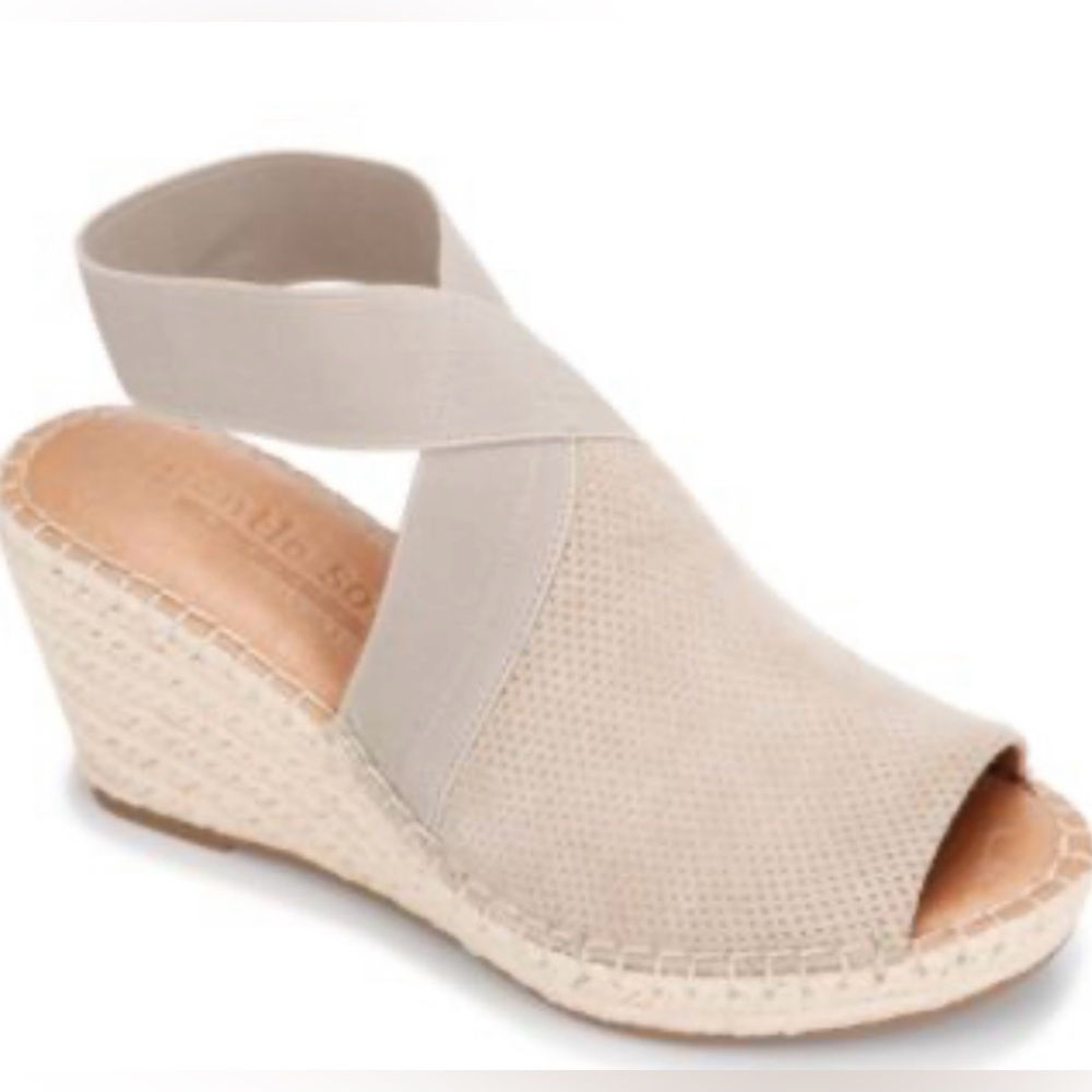 Gentle Souls Colleen Beige Espadrille Wedges